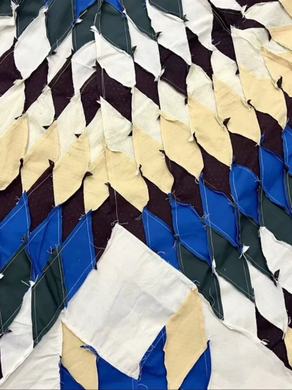 Handmade Texas Lone Star Patchwork Cotton Queen size Quilt Top/Topper
